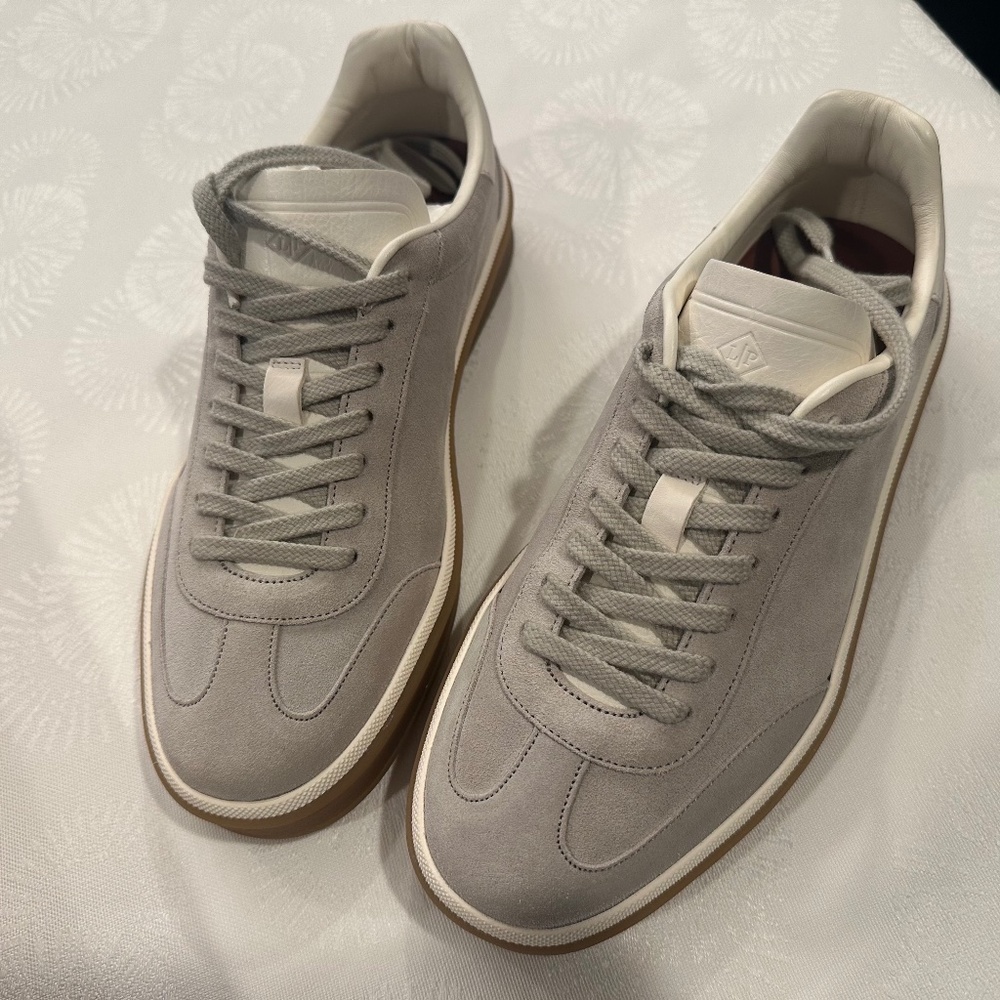 Loro Piana Tennis Walk Suede Sneakers